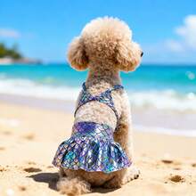 狗狗泳衣套装，宠物比基尼套装，中小型犬沙滩装 - 彩色 - 查看 1