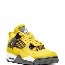 Nike Air Jordan 4 Retro Sneakers - Authentic Iconic Basketball Shoes | Viral 2026 Men's High-End Retro Streetwear | Premium Leather & Mesh Performance Trainers | Classic Air Cushioning & Support Wings | Legendary Designer Athletic Footwear - Lightning (2021) - 查看 2