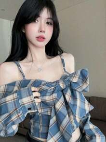Women Blouses & Shirts - Blue - View 3