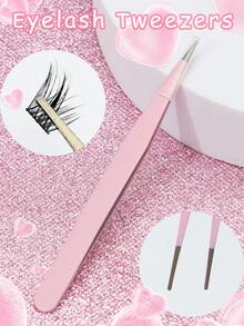 粉色睫毛镊子，直头设计，精巧耐用，轻松满足各种需求。加厚钢材，硬度高，弹性好，经久耐用。配有保护帽，避免伤手。握感舒适。 - 粉色 - 查看 1