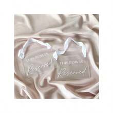 ZS1pc This Row Is Reserved Sign For Wedding Ceremony This Seat Is Reserved Sign Reserved Row Acrylic Sign For Chair Acrylic Reserved Seat SignZS - Nhiều màu - Xem 2