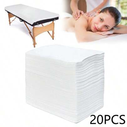 Disposable Massage Bed Sheet, Non-Woven Fabric, Disposable Bed Cover, SPA Bed Pad, Breathable & Waterproof, Suitable For Travel, SPA, Hotel, Salon