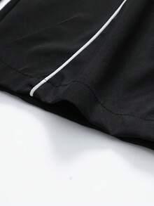 Men's Straight Leg Casual Pants, Fashionable Everyday Versatile Sweatpants, Suitable For Spring And Autumn - Black - View 7