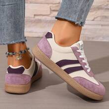 FZY Spring And Summer New Women's Sports Shoes, Lightweight And Breathable Outdoor Running Shoes, Suitable For Big-Sized Ladies' Flat Shoes - 紫色 - 查看 3