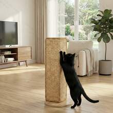 1 tấm lót cào móng cho mèo bằng sợi sisal, gắn tường, bền chắc, không rụng lông, bảo vệ ghế sofa, đồ chơi cào móng cho mèo, có thể dán ở bất cứ đâu, thiết kế gọn gàng, bảo vệ an toàn cho ghế sofa, được làm từ chất liệu sisal bền chắc. - 30*60cm - Xem 6