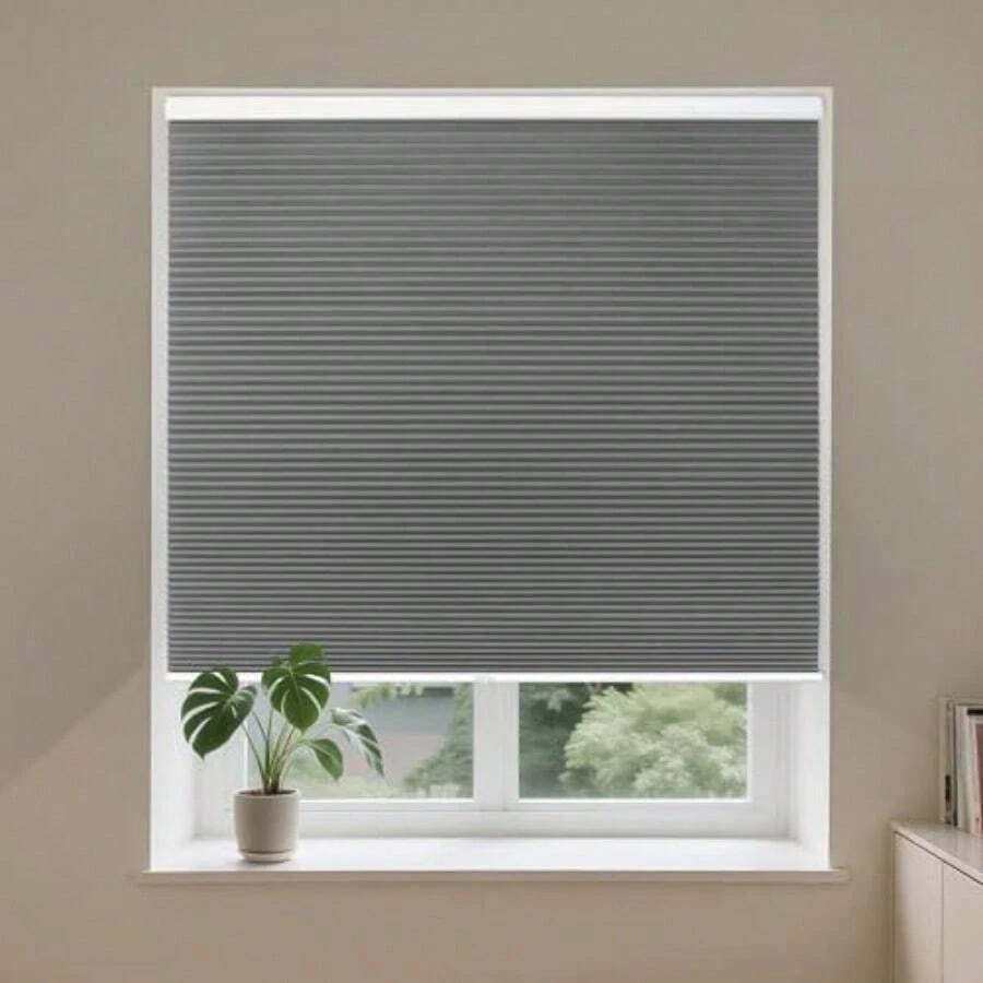 Cordl Blackout Cellular Shades Honeycomb Blinds For Windows Thermal Insulated And Noise Dampening Room Darkening Window Coverings For Bedroom And Nursery Gray 34" W X 64" H - 34W X 64H - View 1