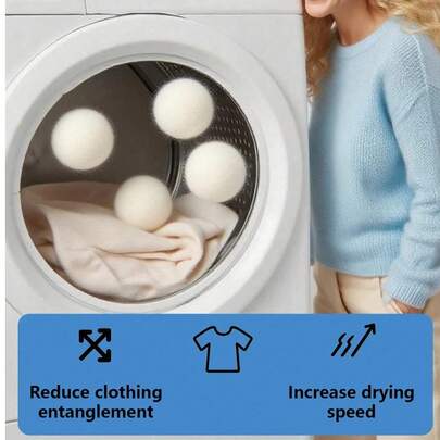 8/6/3pcs Wool Dryer Balls, Suitable For Washing Machine, Can Speed Up Drying, Prevent Clothing Tangling And Knotting, Keep Clothes Soft And Clean. Can Be Used At Home, Apartment, Or As A Daily Gift For Mother And Grandmother.