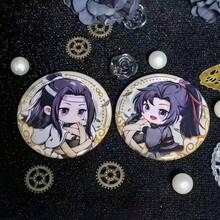 1pc Mo Dao Zu Shi Baji Badge, Wei Wuxian & Lan Wangji, Homemade Granule Snack 58mm Laser Baji Granule Snack For Women - 彩色 - 查看 3