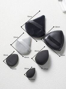 17pcs Makeup Sponge Set, Including 3 Powder Puffs, 3 Medium Makeup Sponges, 3 Mini Makeup Sponges, 3 Finger Sponges, 2 Large Cotton Candy Sponges, 3 Mini Powder Puffs, Multi-Functional For Foundation, Cream, Concealer And Powder, Multi-Color Options Suitable For All Skin Types - Black - View 5