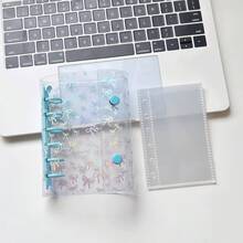 Portador A7, Cubierta con cinta, Libro de almacenamiento con estrellas brillantes, Libro de pegatinas/Libro de bolsillo, Portador A7 Libro de pegatinas, Planificador de papelería, Cuaderno, Libro de pegatinas, Suministros de oficina, Suministros escolares - A - Ver 24