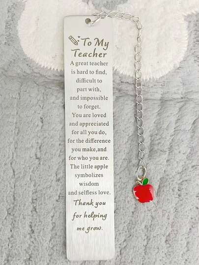 Teacher's Day Gift; Teacher Appreciation Gift; Teacher Gift For Women And Men; Teacher Bookmark; Best Teacher Gift; Teacher's Day Gift; Thank You Gift For Retiring Teacher; Teacher Christmas Birthday Gift. Slogan: Casual, Party, Cute, Street, Elegant, Zinc Alloy, Teacher's Day
