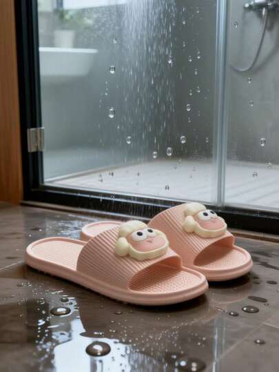 时尚可爱卡通风格EVA材质男女通用家居拖鞋 | 柔软舒适 | 超轻防滑 | 适合浴室和客厅穿着