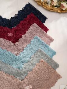 6pcs/Pack Women Plus Size Lace Sexy Bikini Briefs - Multicolor - View 6