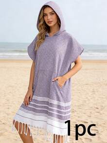 Khăn tắm có mũ bằng cotton, khăn choàng đi biển, áo choàng tắm, khăn choàng lớn chống cát, thích hợp cho bơi lội, tắm vòi sen, kỳ nghỉ, lướt sóng, đồ dùng phòng tắm, đồ dùng cần thiết cho bãi biển. Mùa tựu trường, đồ dùng thiết yếu mùa hè. - Nhiều màu - Xem 18