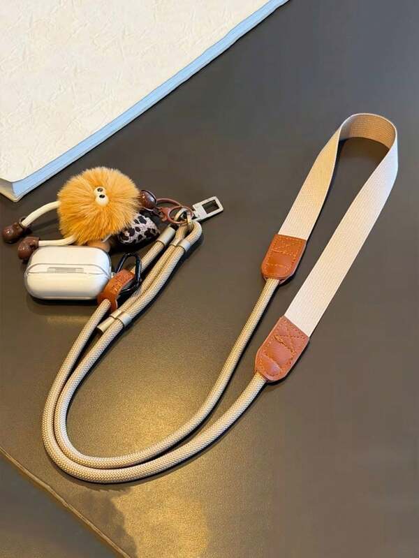 2026 Sangle de tour de cou ajustable tissée améliorée, harnais doux pour téléphone, sac, chaîne de collier polyvalente avec fermoir épais en métal