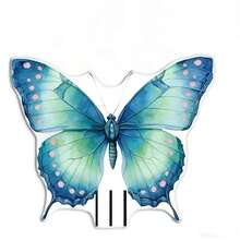 Flat Printed Acrylic Pink Butterfly Garden Decor, Outdoor Yard Lawn Potted Plant Decoration Stake - A - View 9