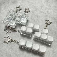 Multi-Key Press Portable Keyboard Clicker Keychain, Adult Focus Relaxation Stress Relief Desktop Toy, Ideal Gift - Multicolor - View 3