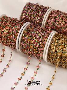 1米不锈钢可爱珐琅樱桃甜美链条，适用于DIY珠宝，女士女孩项链手链配件耳环制作 - 鏈條 - 查看 2