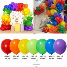 112 buc baloane curcubeu colorate ghirlandă arc kit, baloane din latex culori asortate pentru petrecere de ziua de naștere copil duș nuntă mireasă aniversare decorare - Multicolor - Vizualizare 10