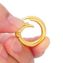 12/18/24 pièces Boucles de ressort rondes, Porte-clés DIY, Boucle de chaîne en forme de O, Matériau en alliage de zinc premium, Accessoires d'artisanat en métal durable à dégagement rapide, Convient pour les breloques de sac, les boucles d'escalade en extérieur, les porte-clés, les portefeuilles et les fermoirs multifonctionnels, Facile à ouvrir et à fermer, et anti-perte, Surface lisse - Multicolore - Voir 5