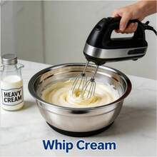 Bộ 1/5 món, bát trộn salad có nắp, bát đựng trái cây, bộ bát trộn, phụ kiện nhà bếp, bát trộn salad bằng thép không gỉ với đế silicon và thảm chống trượt, thích hợp để bảo quản thực phẩm, chuẩn bị bữa ăn, làm salad, dụng cụ nhà bếp. - màu đen - Xem 7