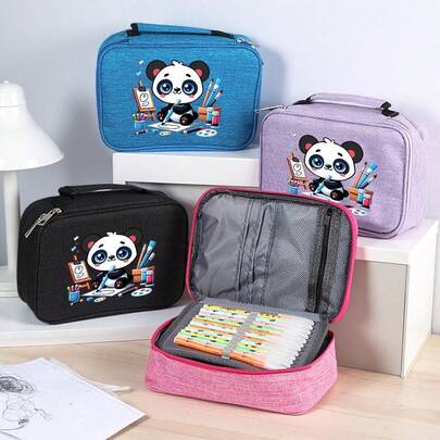 1pc Large Capacity 72 Slots Colored Pencil Case, Detachable Multi-Pocket Canvas Artist Storage Bag, Portable Painting Supplies Storage, With Zipper Handle, Perfect For Art Class, Studio Pencil Storage, Home Crafting, Carrying To Workshop And Easy Access, Keep 72 Pencils Organized And Tidy Art Supplies Storage, Stationery Neat Storage, Back To School, Learning Supplies, Portable Storage Bag For Study And Work, Outdoor Sketching And Creation