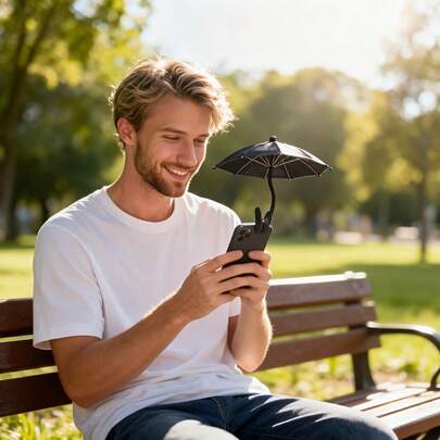 Tấm che nắng điện thoại linh hoạt - Một tấm che nắng mini có thể dùng để chắn nắng và mưa cho điện thoại của bạn khi tham gia các hoạt động ngoài trời, ngăn ngừa chói và phản chiếu khi chụp ảnh. Tiện lợi khi sử dụng, với kẹp nhỏ gọn, thích hợp cho hoạt động ngoài trời, bãi biển, chụp ảnh và sử dụng trong xe hơi. Không cần điện.