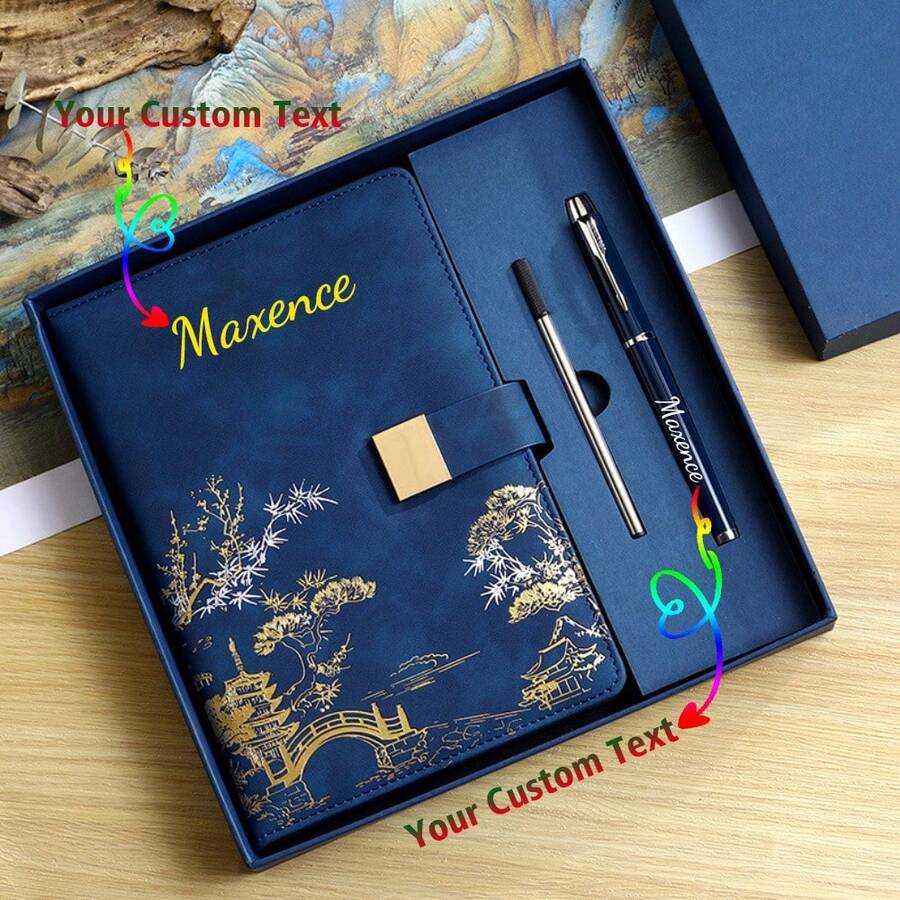 Bộ quà tặng sổ tay A5 phong cảnh tre in logo tùy chỉnh, bao gồm sổ tay + bút + ruột bút + hộp quà, sổ tay và bút có thể mua riêng hoặc theo bộ, sổ tay da nhân tạo dập nổi phong cảnh tinh tế, sổ họp, bìa PU mềm mại, đổi màu, 200 trang, thiết kế bìa độc đáo, trải nghiệm viết chất lượng cao, phù hợp cho học sinh, du lịch, công tác, viết cùng gia đình, Ngày Nhà giáo, Ngày Valentine, Lễ Tạ ơn, món quà ý nghĩa dành cho gia đình, bạn bè, thầy cô, cha mẹ, đồng nghiệp.