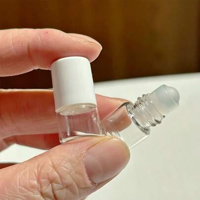 4pcs/Set Small Glass Balls, Suitable For Bottles, Each Ball Can Hold 0.03 Oz, 2mm Ball Design - Perfect For Travel Size Perfume, Essential Oils Or Skincare Samples, Easy To Refill On The Go