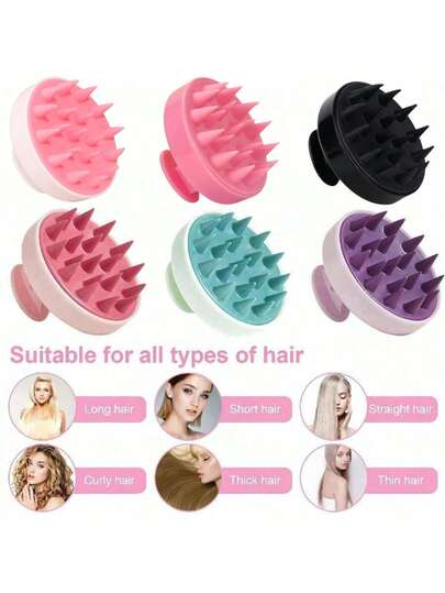1 st mjuk silikon hårborste för hårbottenmassage, lämplig för lockigt/rakt hår och alla hårtyper, kan användas för föning, styling, schamponering och hårmassage. Kan användas under grooming, bad, schamponering och hårvård. Luftkuddemassagekam, hårborste, hårvårdsprodukter, spa-verktyg, utredningsborste, hårstylingverktyg, hårstylingtillbehör, massageverktyg, håraccessoarer för kvinnor, badrumstillbehör, sminkverktyg