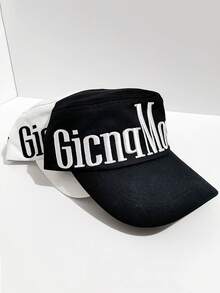 1 pieza Gorra de béisbol casual de calle de poliéster con bordado de color contrastante, sombrero de hip hop, para verano, playa, vacaciones - A - Ver 7