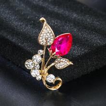 1 chiếc trâm cài áo hình hoa sen đính hợp kim, phụ kiện trang trí quần áo sang trọng phóng đại, áo khoác ngoài hoa, quà tặng lý tưởng cho ngày lễ tình nhân và sinh nhật, mẹ, mẹ, ngày của mẹ, quà tặng - Màu Hồng Tươi - Xem 7