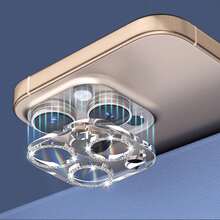 Lens Protective Film 1pc Shiny Diamond Apple 17 Pro Max Camera Lens Film All-In-One Smartphone 16 Pro Max Camera Protector 14 Pro/15 Pro Max/16/15/14 Transparent Rhinestone Lens Protective Ring Frame Tempered Glass Film Birthday Gift Party - Silver - View 4