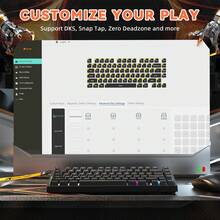 ATTACK SHARK R82 HE Rapid Trigger Wired Mechanical Gaming Keyboard TKL NKRO With 8K Polling,0.005mm RT Accuracy,256K Scan Rate,5 Layer Sound Damped,Hall Effect Magnetic Switch,Driver - View 3