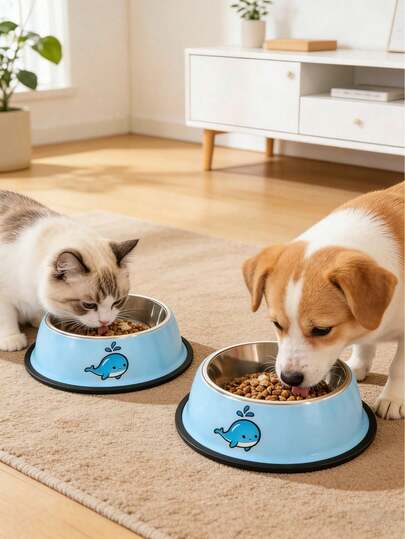 Stainless Steel Pet Bowl, Non-Slip Stackable Food & Water Bowl Suitable For Small/Medium/Large Dogs & Cats, Puppies