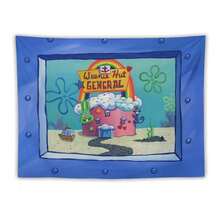 1PC Animation Cute Cartoon Wall Decor Tapestry, Sponge Theme Wall Hanging Bohemian Wall Tapestries Home Decor, Bedroom Decor, Room Wall Hanging, Tapestry, Wall Tapestry - 1PC - Xem 9