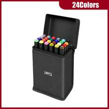 Bộ bút dạ hai đầu 12/24/36/48/60/80/100/120/168 màu, bút dạ hai đầu, vẽ minh họa màu, vẽ tranh, graffiti, truyện tranh, thiết kế dành cho người lớn, văn phòng, nghệ sĩ, quà tặng Giáng sinh, Năm mới, quà tặng tựu trường. - Bộ bút dạ nhiều mảnh - Xem 7