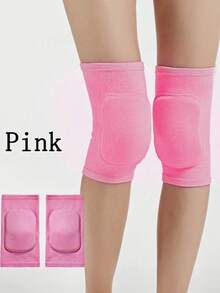 Thick Sponge Knee Pads & Elbow Pads For Dancing, Volleyball, Football, Roller Skating, Outdoor Cycling, Sports Kneeling Protection - Pink - View 2