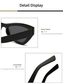 1 chiếc kính mắt mèo kiểu retro Châu Âu và Mỹ thời trang Y2K, kính thời trang PC nhẹ, đa năng, phù hợp cho mọi mùa. - Nhiều màu - Xem 4