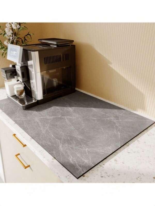 1-Pack, Premium Draining Mat - Easy To Clean, Non-Slip, Quick-Drying, Heat-Insulating, Oil-Proof, Stain-Proof, Absorbent - Perfect For Dining Tables, Kitchen Countertops, Coffee Machines, And Bar Counters.