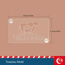 1 tấm phim acrylic trong suốt in hình Tiramisu. Tấm bìa in logo món tráng miệng Tiramisu kèm khuôn rỗng ghi lời chúc ngắn. Khuôn trang trí bánh Tiramisu cho lễ Eid Al-Adha, thích hợp làm quà tặng sinh nhật, quà tặng cuối tuần, quà tặng ngày lễ, quà chúc mừng đính hôn, quà tặng trang trí tạo không khí ấm cúng cho gia đình trong tháng Ramadan. - trắng - Xem 33