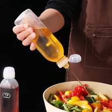 1 chai bóp trong suốt 500ml có vạch chia, chai đựng nước sốt, bình đựng dầu không rò rỉ dùng trong gia đình, chai xịt dầu nhà bếp, chai đựng gia vị, giấm, nước tương có thể điều chỉnh, hộp đựng chất lỏng/dầu - Xem 6