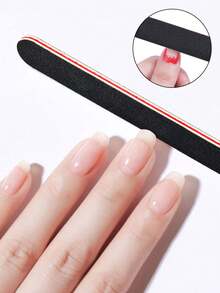 12/6/2 Stück doppelseitige schwarze Nagelfeile (100/180 Körnung), gerade Nagelpolierklotz, hochwertige, nicht abblätternde Nagelpolierklotz, schwarze Sandpapier Nagelpflegewerkzeug und Polierdatei, waschbare doppelseitige Nagelfeile, geeignet für natürliche Nägel und Nagelstudios, anwendbar für Fuß- und Zehenreinigung - Verschiedenfarbig - Übersicht 5