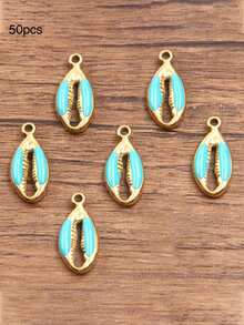 10个/20个/50个/100个随机混合3D珐琅贝壳吊坠配件，DIY项链手链耳环手工小饰品配件 - 鉗子 - 查看 32