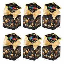 10件套毕业派对糖果盒——毕业礼服主题礼盒、学士袍纸盒和饼干/零食袋 - 畢業季包裝盒 - 查看 3