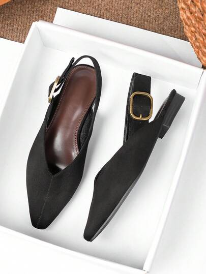 2026 Frühling/Sommer Neue Quadratische Spitze Flache Loafer, Lässige Weiche Sohle Britischer Stil Slip-On Schuhe für Damen, Große Größen 41-43