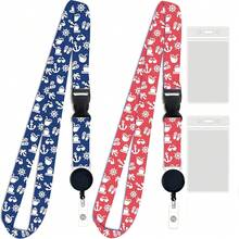 Bộ 2 chiếc kẹp thẻ rút gọn, dây đeo thẻ chìa khóa chống nước, vật dụng cần thiết khi đi du lịch và du thuyền. - Sự kết hợp nhiều màu sắc - Xem 3