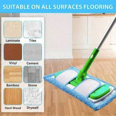 1pc Washable & Reusable Flat Mop Head, Replaceable Durable & Cost-Saving, Highly Absorbent, Ultra-Fine Fiber Pad, Wet & Dry Use, Suitable For Most Flat Mops, Easy To Clean, Home Living, Home Cleaning & Personal Care, Mop Set, Flat Mop Pad, Cleaning Tool