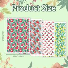 1pc Fruit Pattern (Cherry/Watermelon/Lemon/Strawberry) Transfer Paper, Size 5.82*3.93 Inches, Specialized For DIY Jewelry Earring Creation High Polymer Transfer Paper - Multicolor - View 13