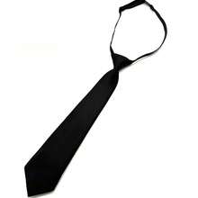 可调节黑色弹力领带。时尚百搭，简约休闲，适合学术场合、JK制服及职业衬衫等场合。男女皆宜，可搭配校服。尤其适合男士商务场合。 - 黑色 - 查看 2